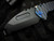 Medford Knives Praetorian T Folder Blue "Lightning" Titanium Body w/ Black Hardware and S45VN DLC Tanto Blade (3.75")