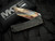 Medford Knives Marauder-H Black/Brushed Gold-Rose "Blades Of Grass" Titanium Body w/ DLC Pocket Clip and S45VN Vulcan Tanto Bla