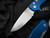 Hogue Ballista I Auto Folder Blue Aluminum Body w/ 154CM Stonewashed Tanto Plain Edge Blade (3.5") 64133