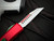 Microtech UTX-85 Warhound Christmas Edition Aluminum Body w/ White and Red Plain Edge Blade (3.1") 719W-1CMAS