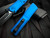 Microtech Combat Troodon D/E Blue Aluminum Body w/ M390MK Black Full Serrated Blade (3.8") 1142-3BL