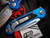 Microtech LUDT S/E Blue Aluminum Body w/ M390MK Stonewashed Plain Edge Blade ( 3.5") 1135-10BL