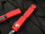 Microtech Ultratech D/E Red Aluminum Body w/ Black Plain Edge Blade (3.4”) 122-1RD