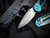 Microtech LUDT S/E Turquoise Aluminum Body w/ M390MK Stonewashed Plain Edge Blade ( 3.5") 1135-10TQ