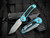 Microtech LUDT T/E Auto Folder Turquoise Aluminum Body w/ M390MK Stonewashed Full Serrated Blade (3.5") 1136-12TQ Microtech LUDT T/E Auto Folder Turquoise Aluminum Body w/ M390MK Stonewashed Full Serrated Blade (3.5") 1136-12TQ