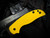 Spyderco Sage 5 Salt Series Yellow FRN Lightweight Scales w/ Magnacut Plain Edge Blade (3") C123PYL