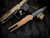 Microtech Cypher D/E Tan Smooth Aluminum Body w/ Black Double Full Serrated Blade (4") 242S-D3TA