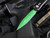 Microtech UTX-85 D/E Jedi Master Black Aluminum Textured Body w/ Green Cerakote Plain Edge Blade (3.11") 232-1JM