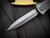 Gavin Hawk Deadlock Model C Titanium White Marbled Carbon Fiber Inlaid Body w/ M390 Stonewashed Plain Edge Blade (3.5")