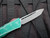 CONSIGNMENT Microtech Combat Troodon T/E Bounty Hunter Edition Battle Damaged Green Aluminum Body w/ Apocalyptic Plain Edge Blade (3.75") 144-10BH