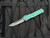 CONSIGNMENT Microtech Combat Troodon T/E Bounty Hunter Edition Battle Damaged Green Aluminum Body w/ Apocalyptic Plain Edge Blade (3.75") 144-10BH