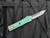 CONSIGNMENT Microtech Combat Troodon T/E Bounty Hunter Edition Battle Damaged Green Aluminum Body w/ Apocalyptic Plain Edge Blade (3.75") 144-10BH
