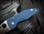 Spyderco Microjimbo Cobalt Blue G10 Body w/ CPM SPY27 Plain Edge Blade (2.45") C264GPCBL