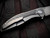 CONSIGNMENT Shirogorov Hation Neon flipper Carbon Fiber and Titanium Body w/ M390 Stonewashed Plain Edge Blade (3.25")