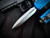 Microtech Ultratech D/E Gen IV Blue Aluminum Body w/ M390MK Stonewashed Full Serrated Blade (3.5") 11224-12BL