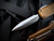 Microtech UTX-85 D/E Gen IV Tan Aluminum Body w/ M390MK Stonewashed Full Serrated Blade (3.1") 12324-12TA