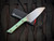 Microtech 4" Santoku Knife Caribbean Blue G10 Handles w/ M390MK Stonewashed Blade (4") 3300-10CA