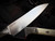Microtech Utility Knife Ivory G10 Handles/Bead Blast Bolster w/ M390MK Stonewashed Plain Edge Blade (6") 3400B-10IV