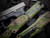 Microtech Knives Combat Troodon Bowie OD Green/Tan and Black Splatter w/ M390MK Matching Plain Edge Blade (3.8") 1146-1ODTABKSPLS
