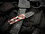 Pro-Tech Knives Runt 5 Crimson Tiger Anodized Camo Aluminum Body and Black Lip Pearl Button w/ Magnacut Reverse Tanto DLC Black Plain Edge Blade (1.9") R5403-CTC
