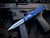 Microtech Dirac Delta D/E Navy Aluminum Body w/ Stonewashed Plain Edge Blade (3.8") 227-10NA