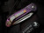Marfione Select LUDT Auto Folder Stonewashed Purple Haze Frag Pattern Titanium Body w/ M390MK Stonewashed Plain Edge Clip Point Blade (3.5") 1135-10FRMS5