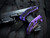 Heretic Knives Medusa T/E Folder Purple Aluminum Body w/ Magancut DLC Plain Edge Blade (3") H009-6A-PU
