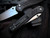 Pro-Tech Peace Neighbor Designed Avalon Folder Knurled Black Aluminum Body w/ Magancut Stonewashed Plain Edge Blade (4.25") PN1101