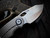 CONSIGNMENT Kunwu Compadre Folder Textured Titanium Body w/ Vanax Satin Plain Edge Blade K706C-T2