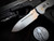 PRE-OWNED Pro-Tech PDW Invictus Auto Folder Facebook Exclusive Grey Aluminum Body and Carbon Fiber Push Button w/ Magancut Stonewashed Plain Edge Blade (3.5")