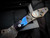 William Henry B12 Messenger Folder Authentic Mercury Dime Inlaid Blued "River Rock" Damascus and Hand Carved Sterling Silver Body w/ Chad Nichols "Boomerang" Damascus Plain Edge Blade (3.25")