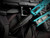 Microtech Dirac D/E Cyan Aluminum Body w/ M390MK Black Plain Edge Blade (2.92") 225-1CN