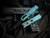 Microtech Dirac D/E Cyan Aluminum Body w/ M390MK Black Plain Edge Blade (2.92") 225-1CN