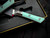Microtech Paring Knife Caribbean Blue G10 Handles and Bead Blast Titanium Bolster w/ M390MK Stonewashed Plain Edge Blade (3.5") 3500B-10CA