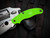 Spyderco UK Penknife Salt Series Folder Green FRN Lightweight Body w/ LC200N Satin Full Serrated Blade (2.98") C94SGR