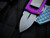 Microtech Exocet D/E Violet Aluminum Body w/ Apocalyptic Plain Edge Blade (1.9") 157-10APVI