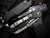 Heretic Knives Jinn Button Lock Flipper Black Aluminum body w/ Magnacut Battleworn Plain Edge Blade (3") H213-5A