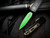 Microtech UTX-85 Gen IV D/E Jedi Master Edition Black Tri-Grip Aluminum Body w/ M390MK Green Plain Edge Blade (3.1") 12324-1JM