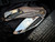 Marfione Custom Matrix-R Flipper "The Last Crusade" Crusader Cross Bloodwashed Titanium Body and Steel Flame Pocket Clip w/ M390 Mirror Polished, Carbon Fiber Inlaid Plain Edge Blade (3.75")