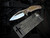 Marfione Custom Matrix-R Flipper "The Last Crusade" Crusader Cross Bloodwashed Titanium Body and Steel Flame Pocket Clip w/ M390 Mirror Polished, Carbon Fiber Inlaid Plain Edge Blade (3.75")