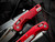 Microtech MSI Mini S/E RAM-LOK Red Fluted Aluminum w/ M390MK apocalyptic Plain Edge Blade (3.25") 210M-10APFLRD
