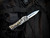 Marfione Custom Hera  1of1 Hand Engraved Jody Mueller Stainless Steel and Gold Body w/ Mirror Polished Plain Edge Blade (3.08")