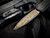 Heretic Knives Custom Colossus Black Body and Carbon Fiber Black Dunes Inlays w/ Baker Forge Damascus D/E Blade and DLC Hardware