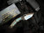 Heretic Knives Custom Medusa Auto Abalone Inlaid Carbon Fiber Body w/ Hand Ground High Polish Compound Grind Blade (3")