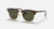 Ray-Ban Clubmaster Classic Sunglasses Polished Tortoise on Gold w/ G-15 Green Lenses RB3016 W0366 51-21