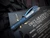 Marfione Custom Siphon II Ink Pen Antique Blue Frag Pattern Titanium Body w/ Blue Titanium Lever and Apocalyptic Cartridge Tube