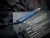 Marfione Custom Siphon II Ink Pen Antique Blue Frag Pattern Titanium Body w/ Blue Titanium Lever and Apocalyptic Cartridge Tube