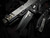 Microtech Amphibian Mini RAM-LOK Folder Black Aluminum Body w/ M390MK Black Plain Edge Blade (3.25") 137MRL-1FR
