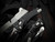 Microtech Amphibian Mini RAM-LOK Folder Black Aluminum Body w/ M390MK Black Plain Edge Blade (3.25") 137MRL-1FR