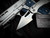 Marfione Select M-Stitch RAM-LOK Folder Stonewashed Slab Side Titanium Body and Blue Titanium Backspacer w/ M390MK Stonewashed Plain Edge Blade (3") 169MRL-10MS2